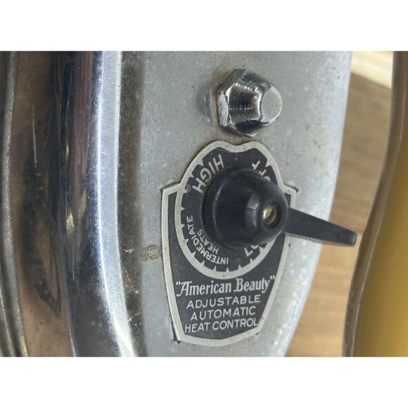 Vintage American Beauty Electric Iron No 66AB Chrome Adjustable Heat Control USA - Picture 3 of 9